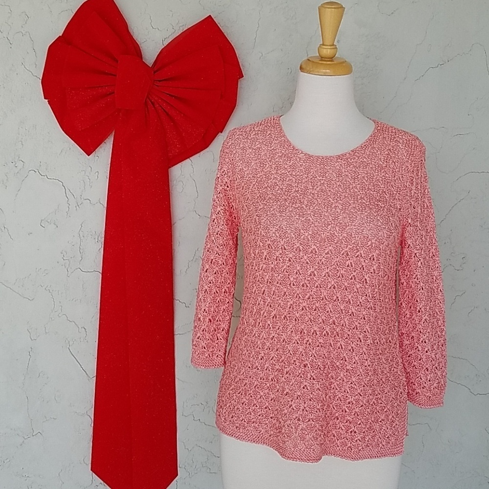 NWT Dana Buchman Coral Knit Sweater